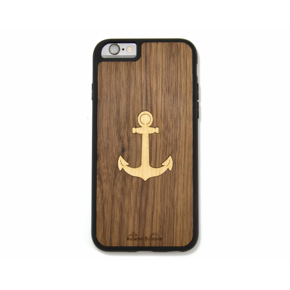 Anchor Handmade Wooden Phone Case (iPhone)