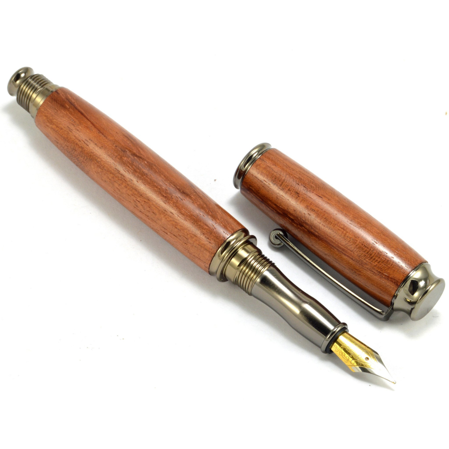African Handmade Wooden Executive Fountain & Rollerball Pen
