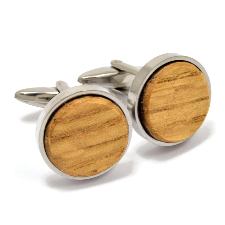 Whisky Barrel Wood Handmade Wooden Cufflinks
