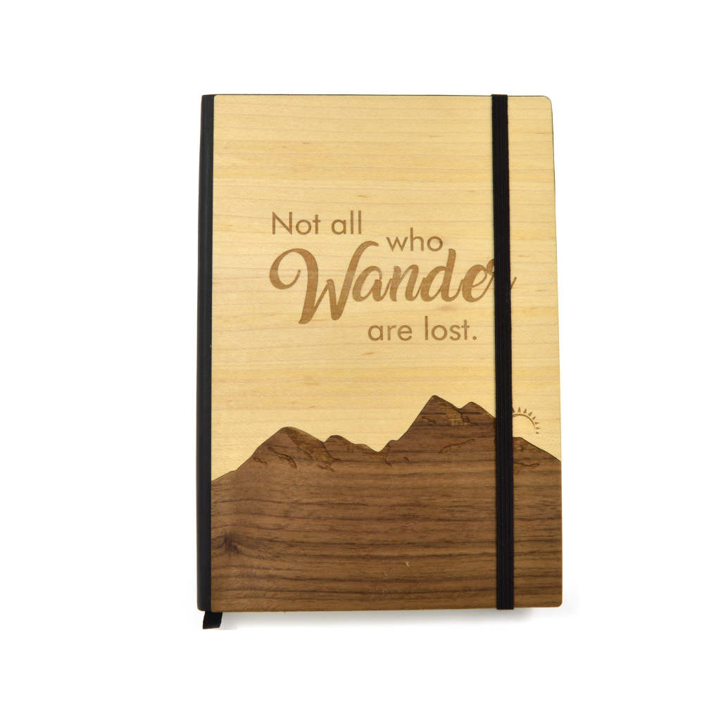 Wander  Mountain Handmade Wooden Notebook (5x8)