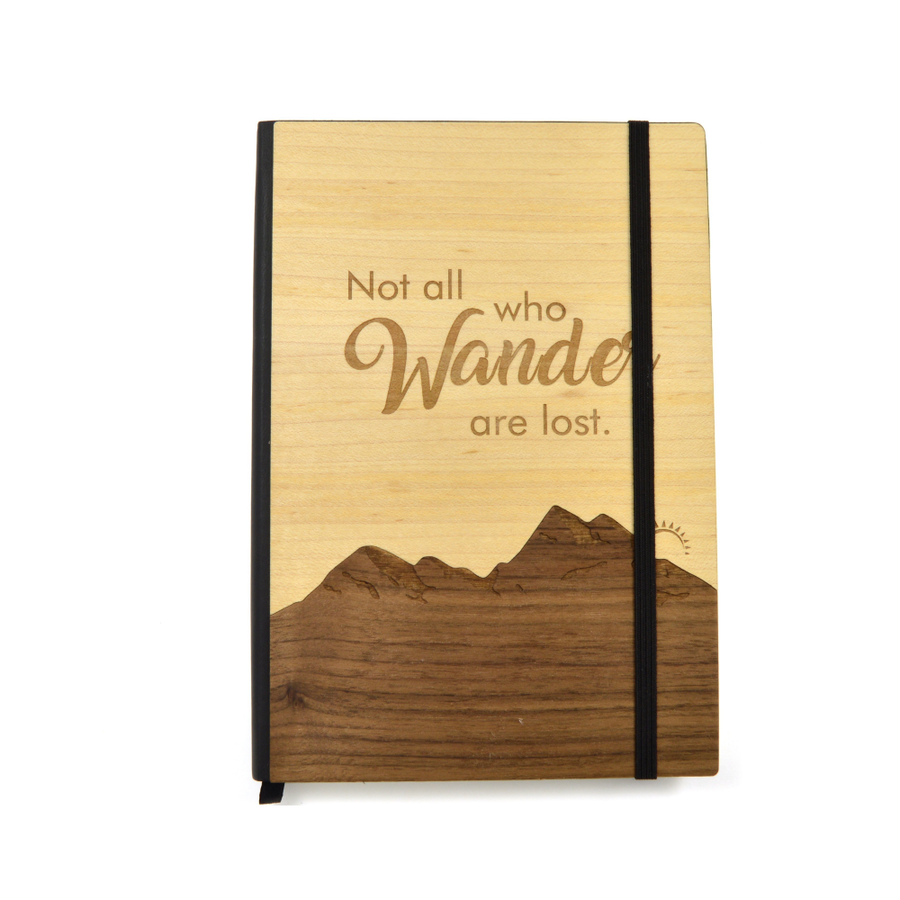 Wander  Mountain Handmade Wooden Notebook (5x8)
