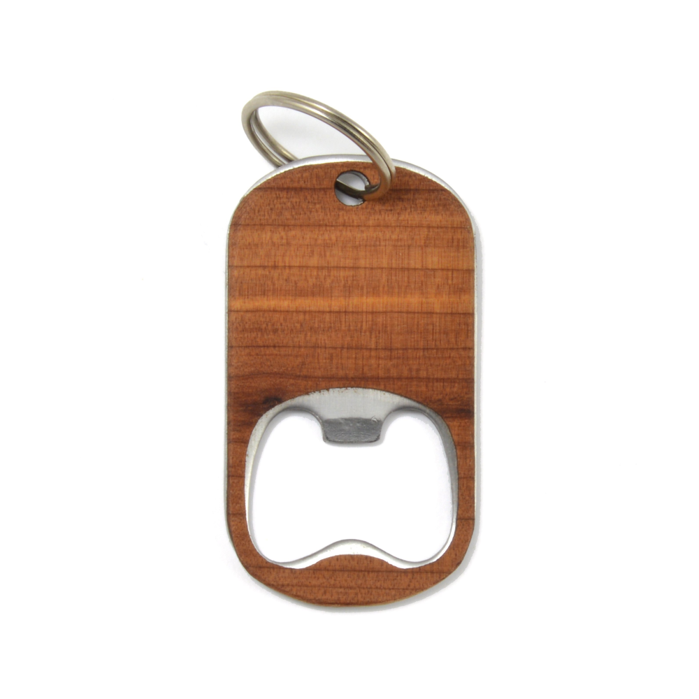 Handmade Wooden Bottle Opener Keychain