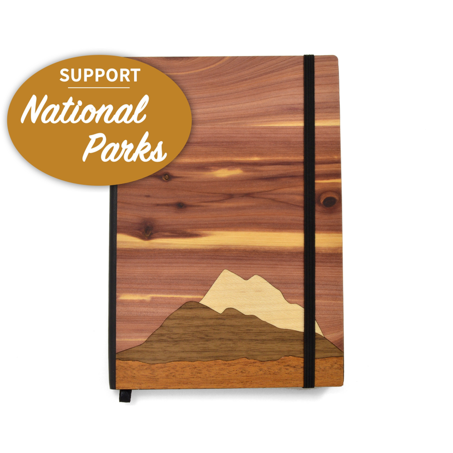 National Park Handmade Wooden Notebook (5x8)