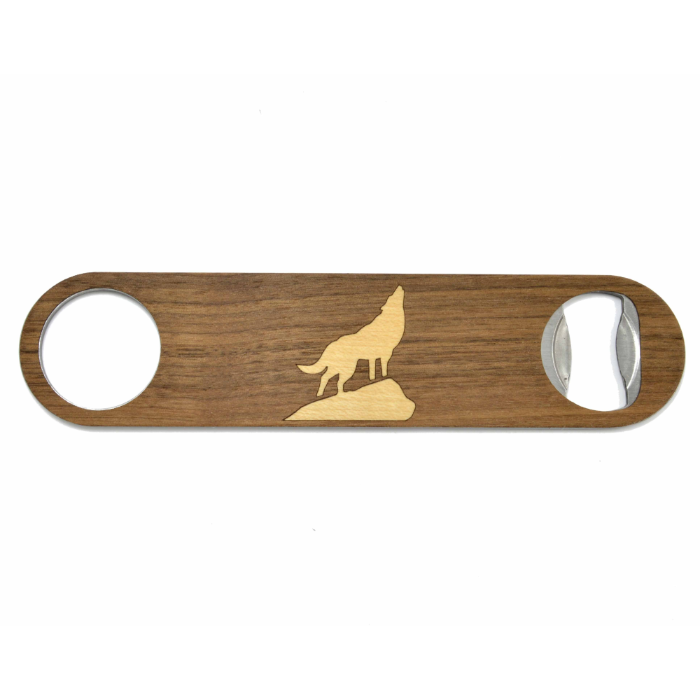 Wolf Handmade Wooden Bottle Opener