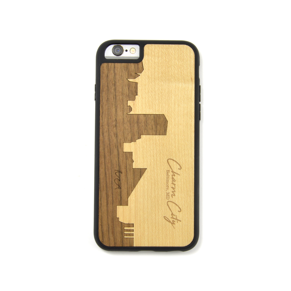 State City Skyline Handmade Wooden Phone Case (iPhone)
